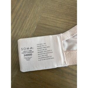 Soma 34DDD Lightly Lined Perfect Coverage Pink Bra